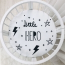 Husa saltea rotunda patut bebe copii cu elastic, Little hero (1)